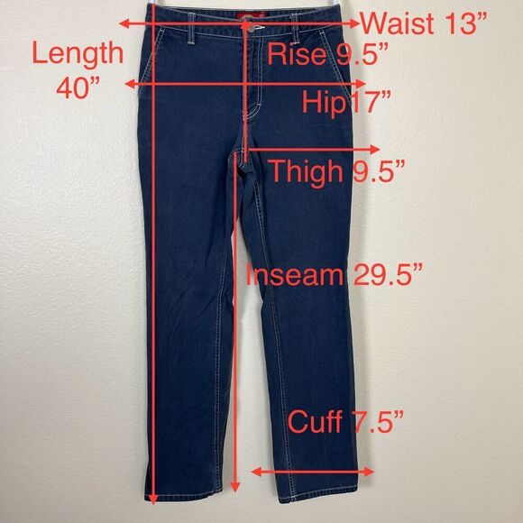 Dickies Women's Size 24 Gray Canvas Straight Leg Cotton Pants Low Rise Casual - Picture 4 of 9